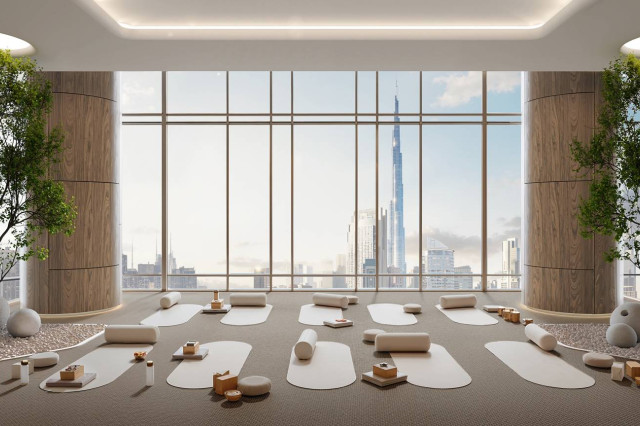 Espace bien-être avec spa et jardin zen – DWTN Residences Dubai