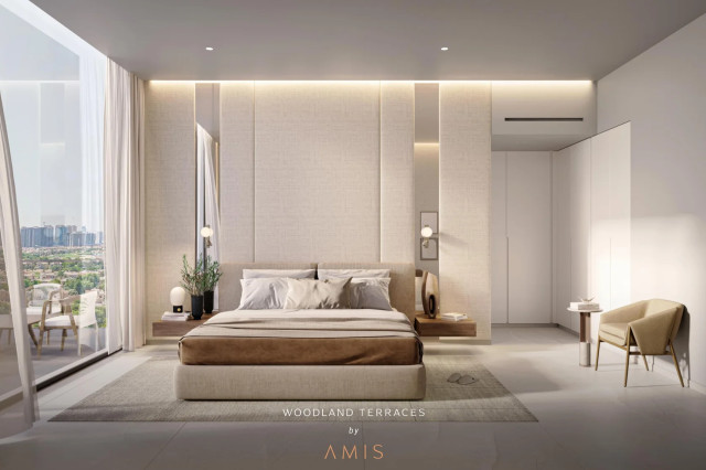 Chambre principale lumineuse à Woodland Terraces by AMIS