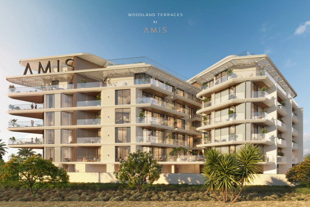 Façade paysagée de Woodland Terraces by AMIS à District 11