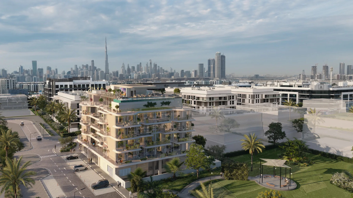 Vue aérienne de Woodland Crest by AMIS à Meydan, Dubaï