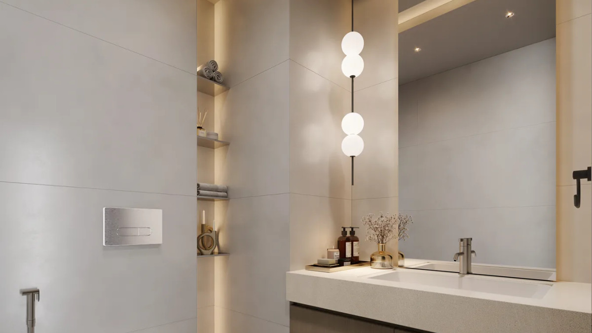 Salle d’eau moderne d’un appartement Woodland Crest