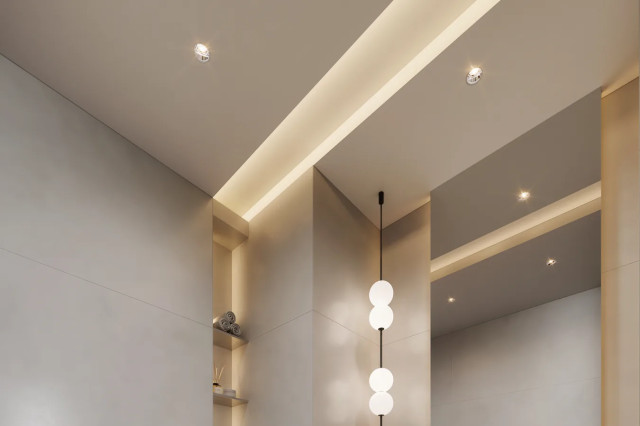 Salle d’eau moderne d’un appartement Woodland Crest