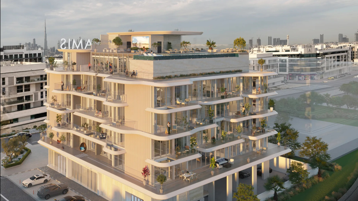 Vue aérienne de Woodland Crest et de son rooftop
