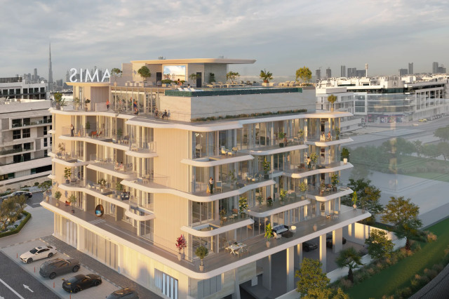 Vue aérienne de Woodland Crest et de son rooftop